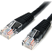 StarTech 15 Ft Black Molded Cat5e Utp Patch Cable (M45PATCH15BK)