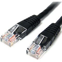StarTech 6 Ft Black Molded Cat5e Utp Patch Cable (M45PATCH6BK)