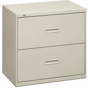 Basyx by HON Lateral File | 2 Drawers | Molded Pull | 30"W | Light Gray Finish (432LQ)