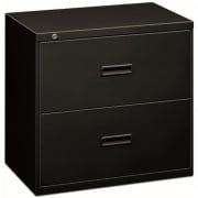 Basyx by HON Lateral File | 2 Drawers | Molded Pull | 30"W | Black Finish (432LP)