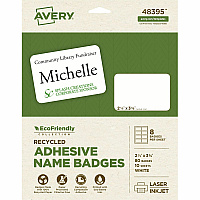 Avery Eco-friendly Premium Name Badge Labels (AVE48395)