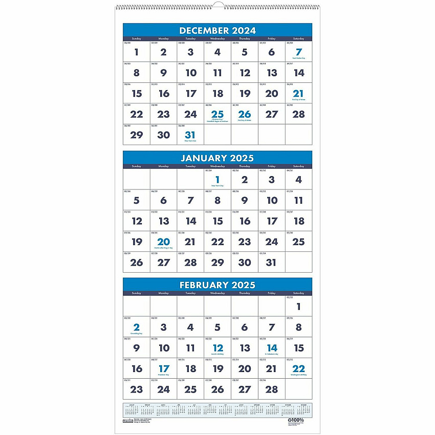 House of Doolittle 3-month Vertical 17" Wall Calendar (3646)