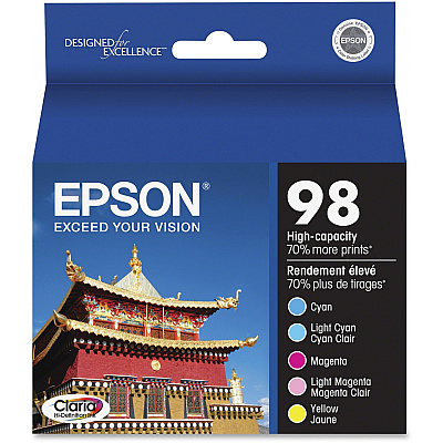 Epson Claria T098920 Original Inkjet Ink Cartridge - Cyan, Magenta, Yellow, Light Cyan, Light Magenta - 1 / Pack (EPST098920S)