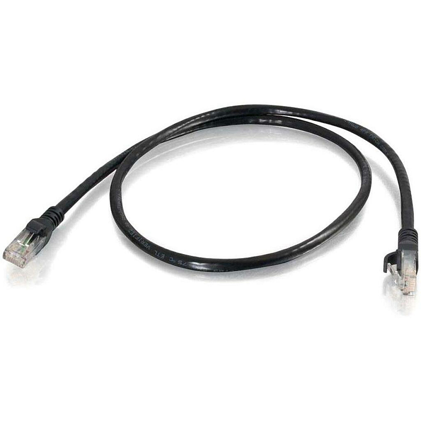 C2G 75ft Black Snagless Cat6 Cable (10299)