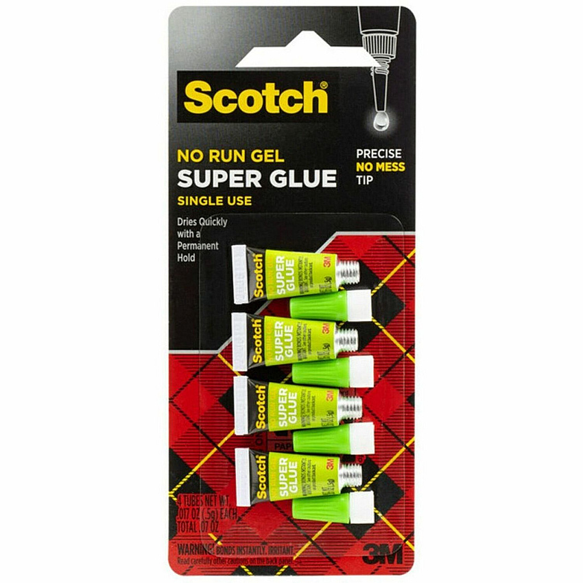 Scotch Super Glue Gel - 0.05 grams Single-Use Tubes (MMMAD119)