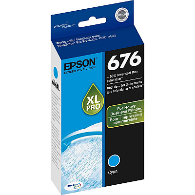 Epson DURABrite Ultra 676 Original Inkjet Ink Cartridge - Cyan - 1 Each (EPST676XL220S)