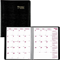Brownline Essential Collection 14-Month Ruled Monthly Planner, 8.88 x 7.13, Black Cover, 14-Month: Dec 2025 to Jan 2027 (CB1200BLK)