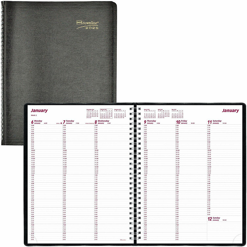 Brownline Essential Appointment Book/Planner (CB950BLK)