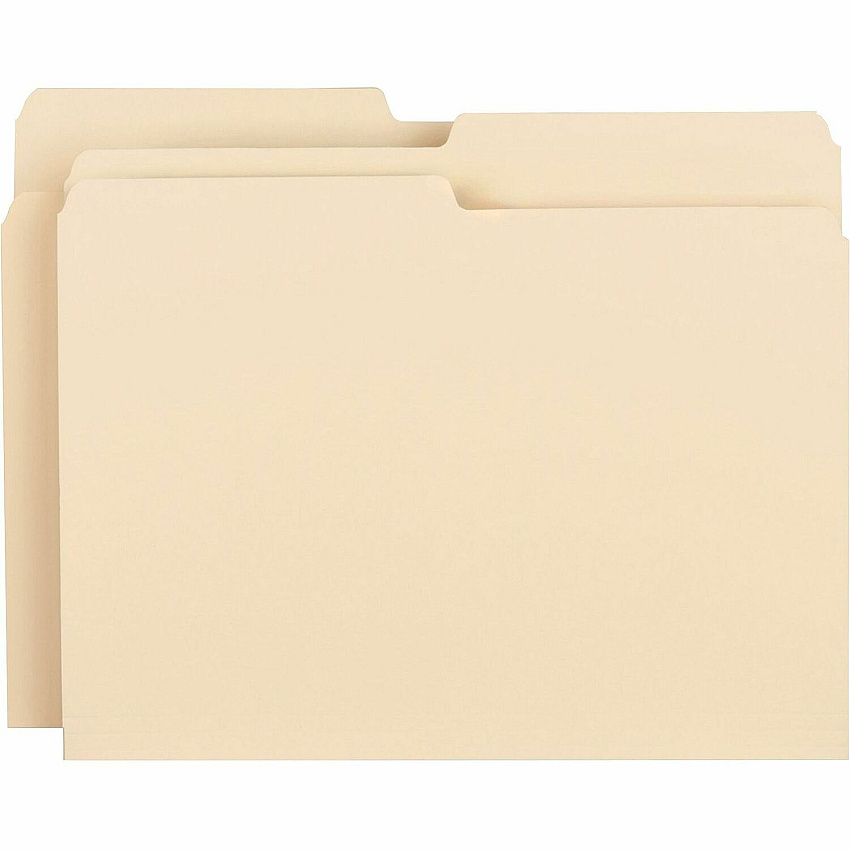 Business Source 1/2 Tab Cut Letter Recycled Top Tab File Folder (BSN17524)