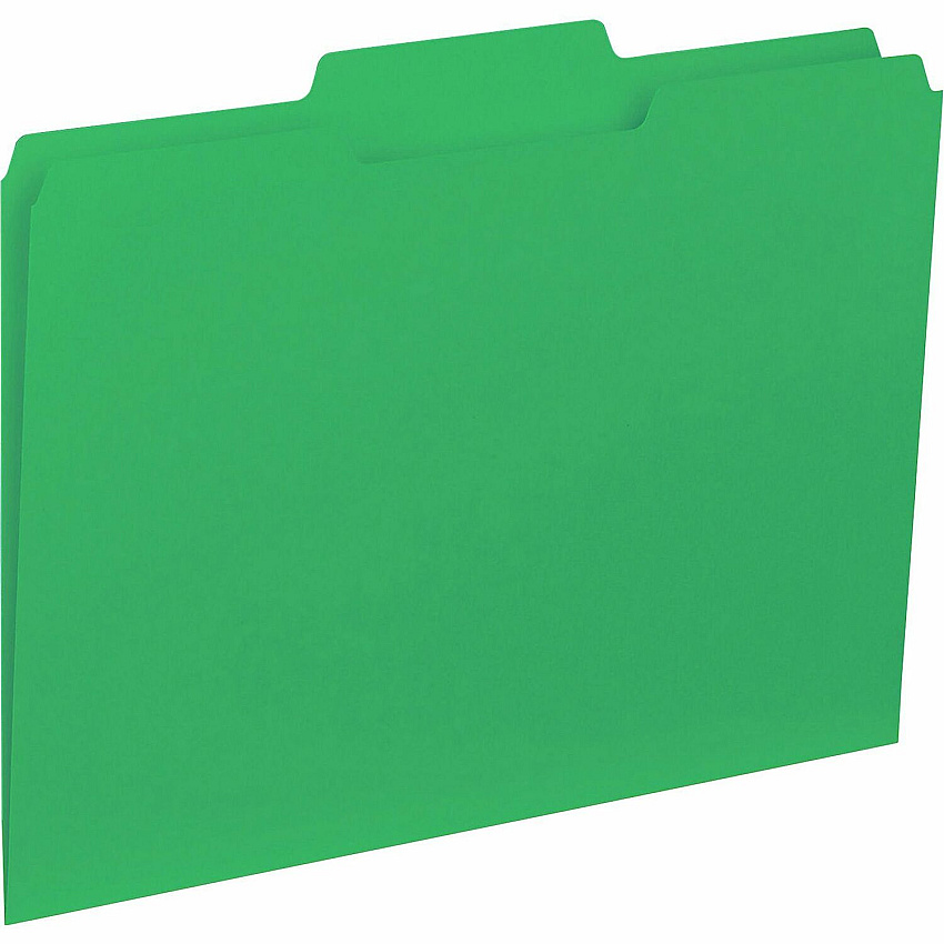 Business Source 1/3 Tab Cut Letter Recycled Top Tab File Folder (BSN43563)