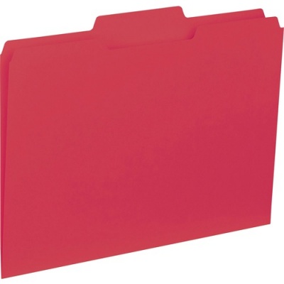 Business Source 1/3 Tab Cut Letter Recycled Top Tab File Folder (43564)