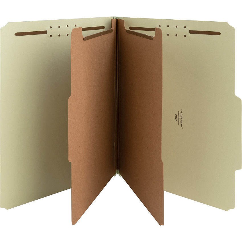 Nature Saver 2/5 Tab Cut Letter Recycled Classification Folder (NAT01057)