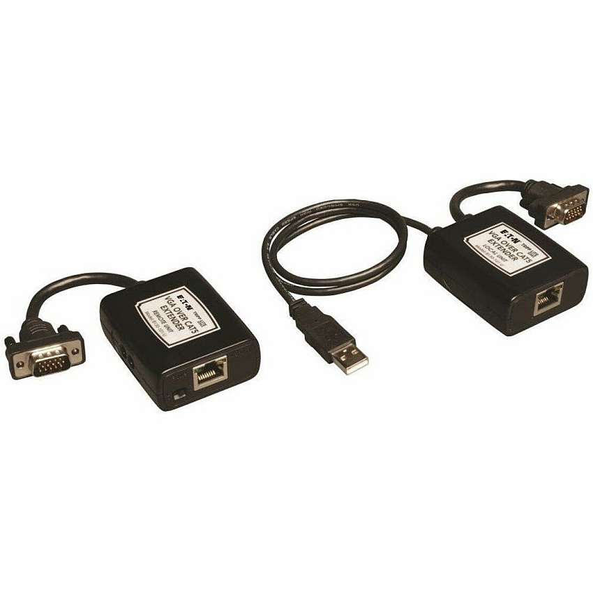 Eaton Tripp Lite Series VGA over Cat5/6 Extender Kit, Transmitter/Receiver for Video, USB Powered, Up to 500 ft. (152 m), TAA (B130101U)