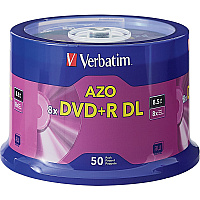 Verbatim DVD Recordable Media - DVD+R DL - 8x - 8.50 GB - 50 Pack Spindle (97000)