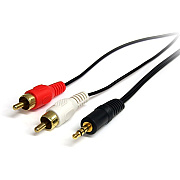 StarTech 3 Ft Stereo Audio Cable 3.5mm To 2x Rca (MU3MMRCA)