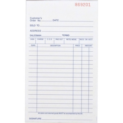 Business Source All-purpose Carbonless Forms Book (39550)