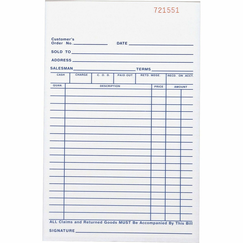 Business Source All-purpose Carbonless Forms Book (BSN39552)