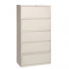 Lorell Receding Lateral File with Roll Out Shelves - 5-Drawer (43512)