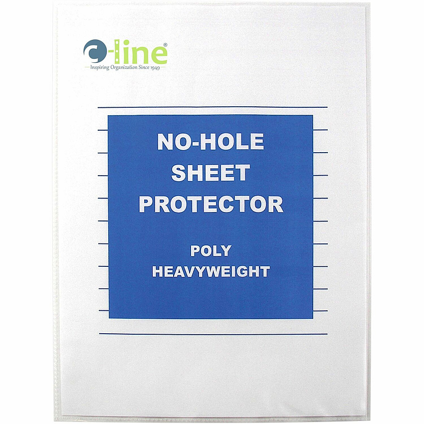 C-Line No-Hole Heavyweight Poly Sheet Protectors (CLI62907)