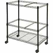 Lorell 2-Tier Wire Mobile File Cart (LLR45650)