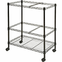 Lorell 2-Tier Wire Mobile File Cart (LLR45650)