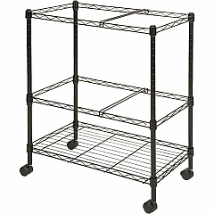 Lorell 2-Tier Wire Mobile File Cart (LLR45650)