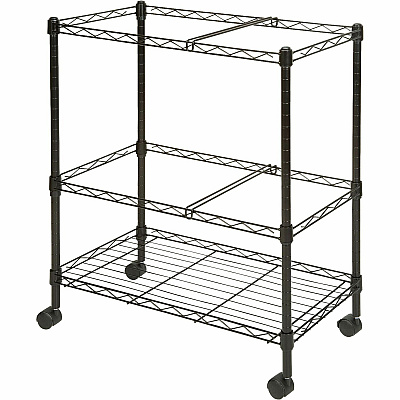 Lorell 2-Tier Wire Mobile File Cart (LLR45650)