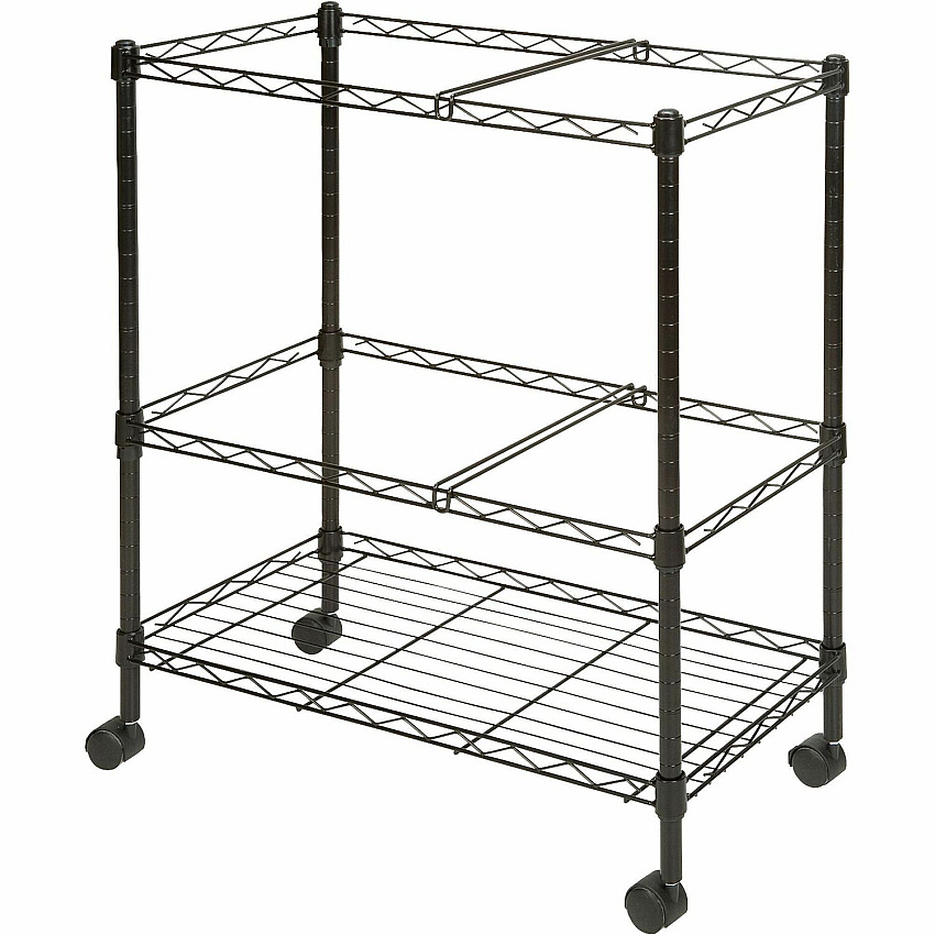Lorell 2-Tier Wire Mobile File Cart (LLR45650)