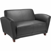 Lorell Reception Seating Collection Leather Loveseat (68951)