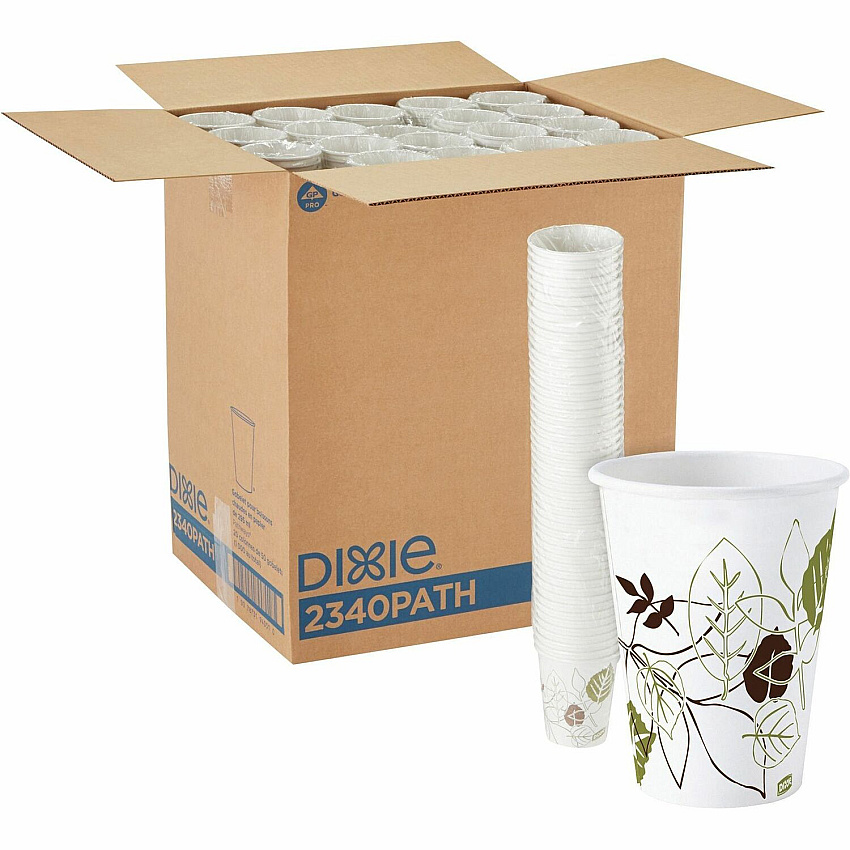 Dixie Pathways 10 oz Paper Hot Cups By GP Pro (DXE2340PATH)