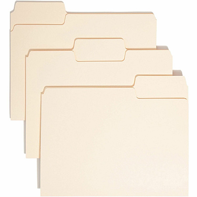 Smead SuperTab 1/3 Tab Cut Letter Recycled Top Tab File Folder (SMD10401)