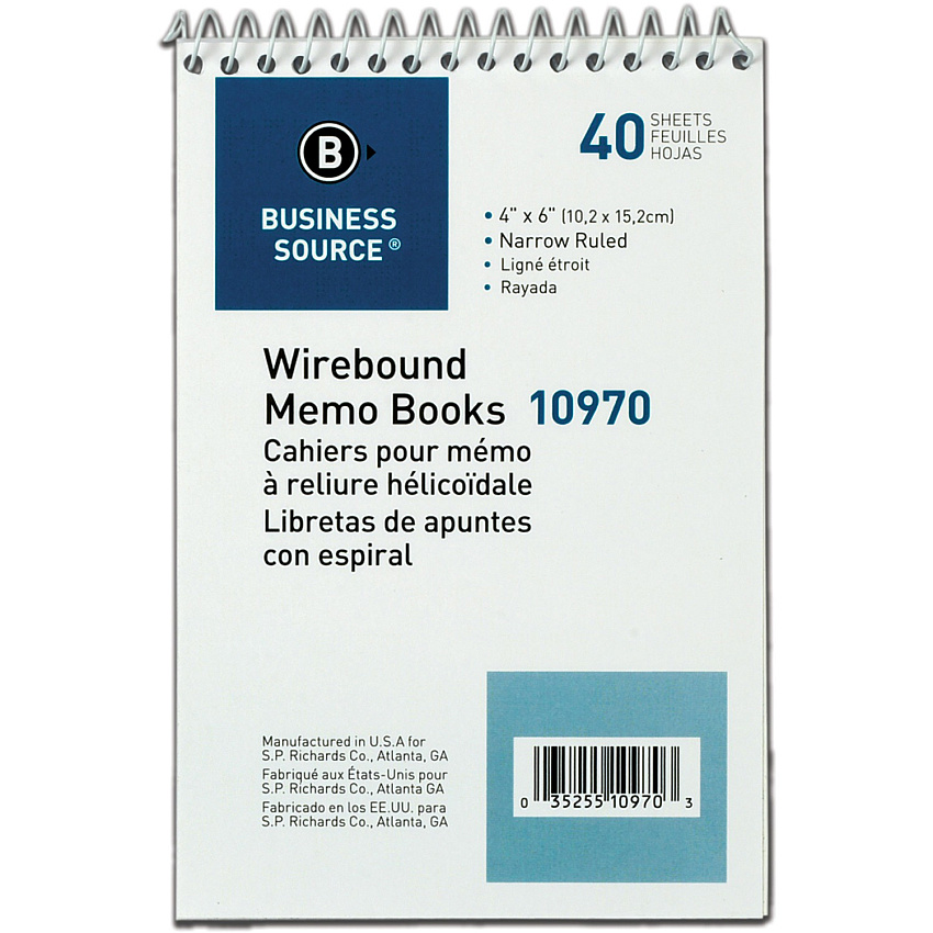 Business Source Wirebound Memo Books (BSN10970)