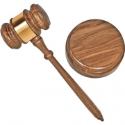 Advantus Gavel Set with Sound Block and Brass Band (60001)