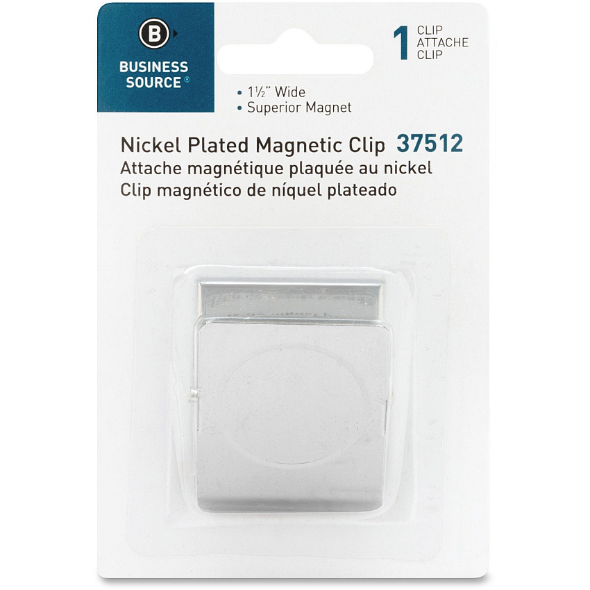 Business Source Nickel Plated Magnetic Clips (BSN37512)