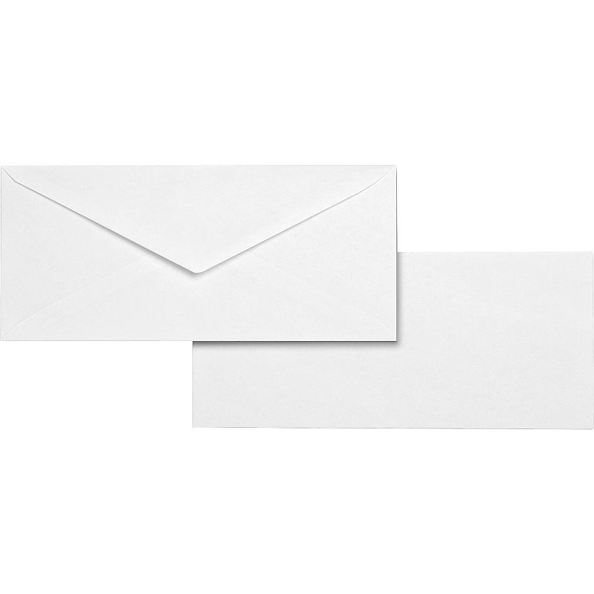 Business Source No. 10 White Wove V-Flap Business Envelopes (BSN04467)