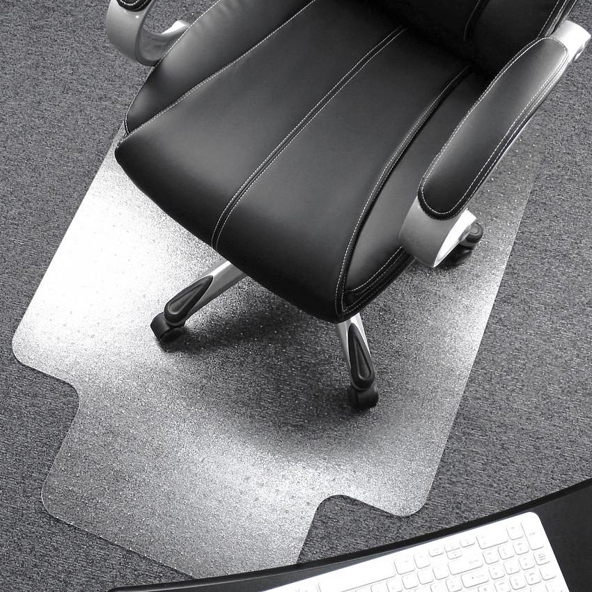 Cleartex Polycarbonate Lipped Chair Mat for Carpets over 1/2" - 35" x 47" (FLR118927LR)