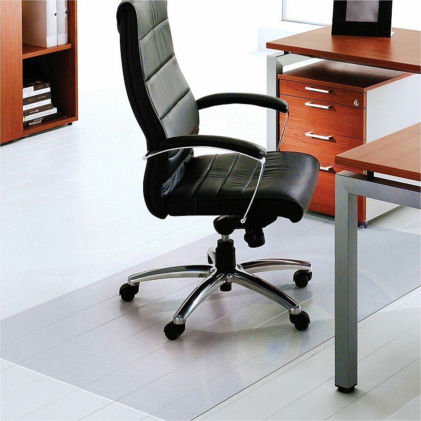 Cleartex XXL Polycarbonate Square Chair Mat for Hard Floors - 60" x 60" (FLR1215015019ER)