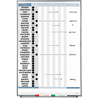 Quartet Matrix 36-employee In/Out Board (QRT33705)