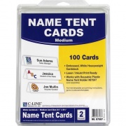 C-Line Embossed Cardstock Name Tents (87587)