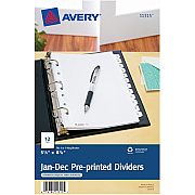 Avery Monthly Preprinted Tab Dividers (AVE11315)