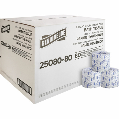 Genuine Joe Embossed Roll Bath Tissue (2508080)