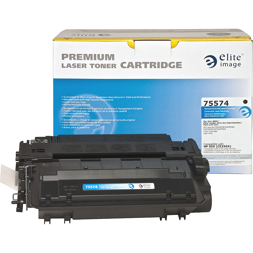Elite Image Remanufactured Toner Cartridge - Alternative for HP 55X (CE255X) (ELI75574)