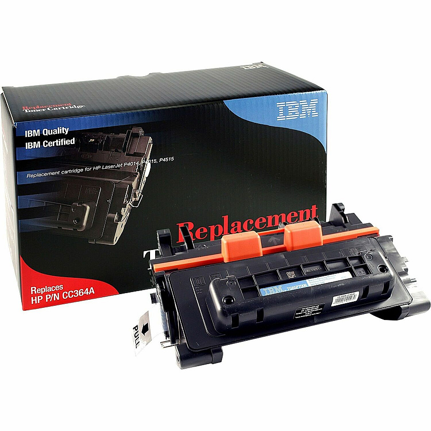 IBM; Remanufactured Black Toner Cartridge Replacement For HP 64A CC364A (IBMTG85P7006)