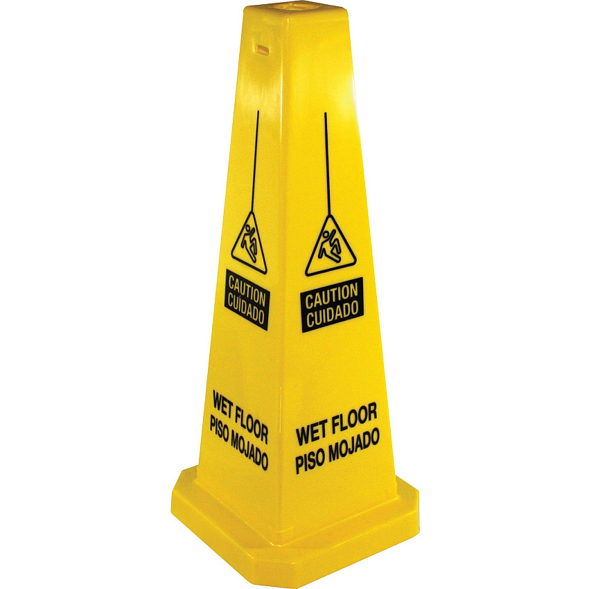 Genuine Joe Bright 4-sided Caution Safety Cone (GJO58880)