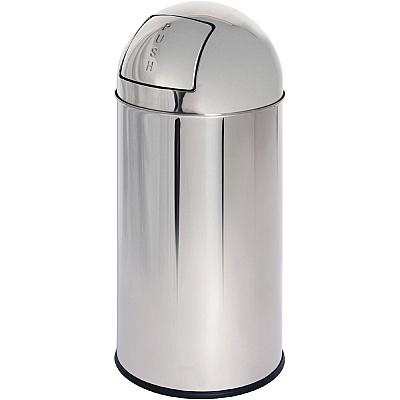 Genuine Joe Push Open Round Top Receptacle (GJO58885)