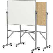Ghent Reversible Cork Bulletin Board/ Non-Magnetic Whiteboard with Aluminum Frame (ARMK34)