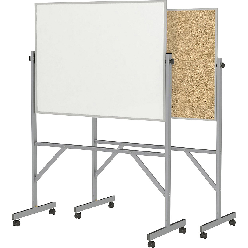 Ghent Reversible Cork Bulletin Board/ Non-Magnetic Whiteboard with Aluminum Frame (ARMK34)
