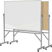 Ghent Reversible Cork Bulletin Board/Non-Magnetic Whiteboard with Aluminum Frame (ARMK46)