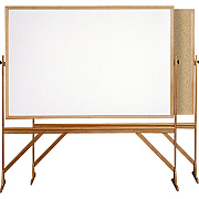 Ghent Reversible Cork Bulletin Board/Whiteboard with Wood Frame (RMK46)