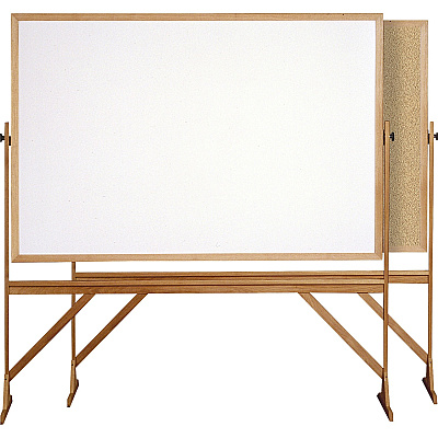 Ghent Reversible Cork Bulletin Board/Whiteboard with Wood Frame (RMK46)